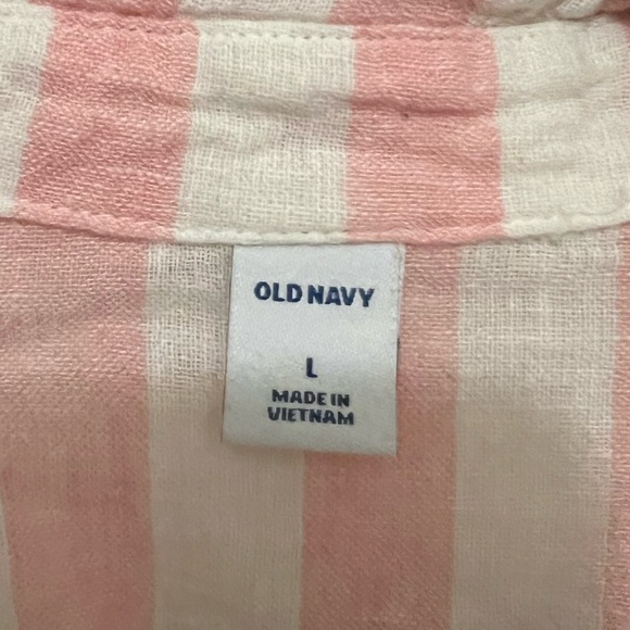 OLD NAVY Women’s Relaxed Vertical-Stripe Cap-Sleeve Shirt - Picture 3 of 3